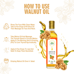 Shuddh Natural Pure Walnut Oil | Cold Pressed | Reduces Dark Circles I 60 ml I Akhrot Tel