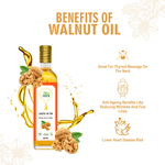 Shuddh Natural Pure Walnut Oil | Cold Pressed | Reduces Dark Circles I 60 ml I Akhrot Tel