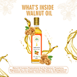 Shuddh Natural Pure Walnut Oil | Cold Pressed | Reduces Dark Circles I 60 ml I Akhrot Tel