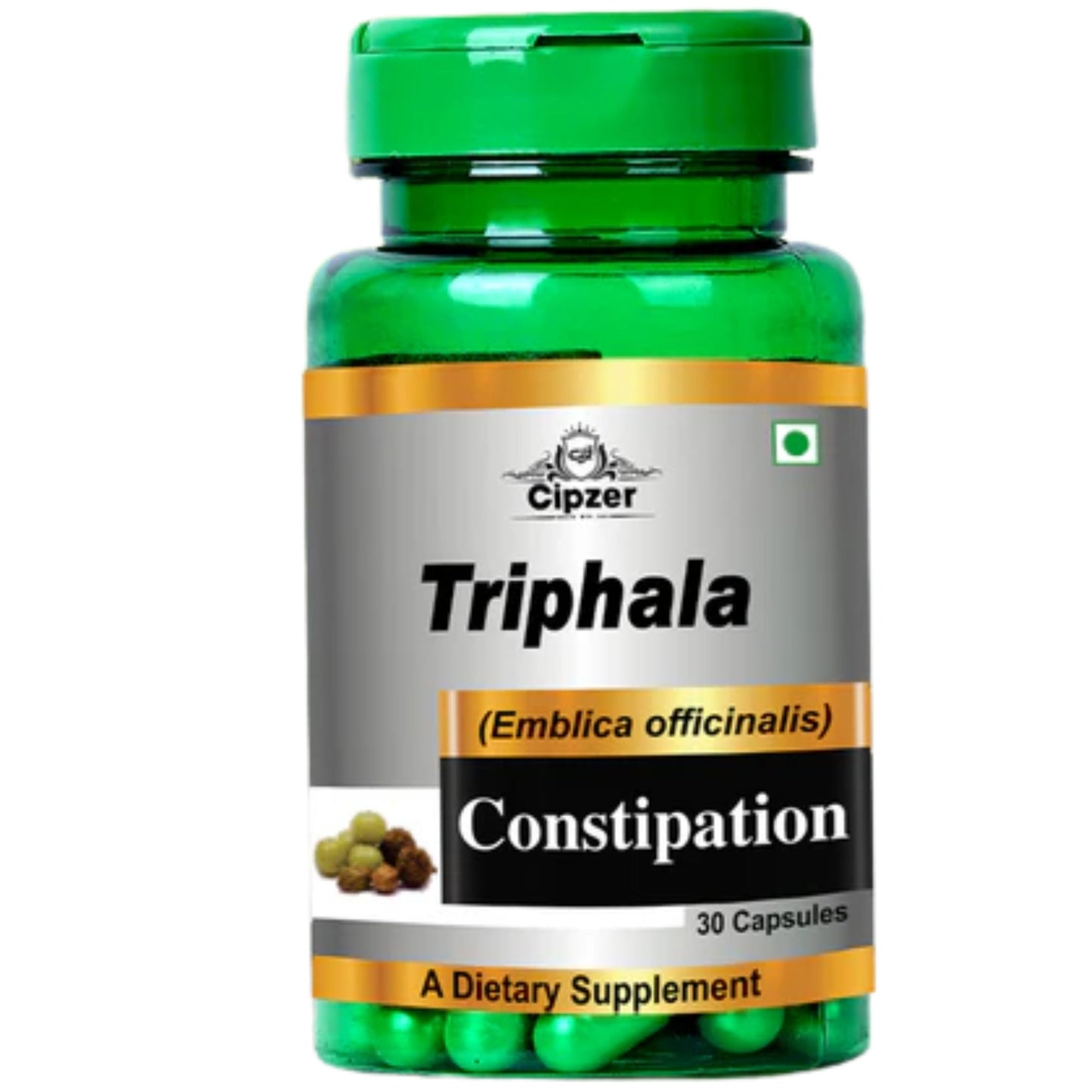Cipzer Triphala Capsule 30 Capsules | Natural Colon Cleanser, Digestive Health, Detox & Immunity Support