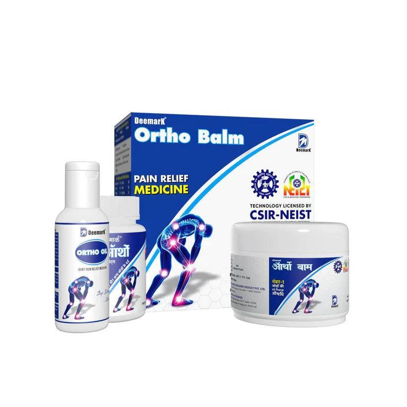 Deemark Ortho Balm, Oil & Tablets Pain Relief Kit - (50gm Balm, 50ml Oil & 90 Tablets)