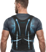 Novalife Posture Corrector for Men & Women Adjustable Back Support Belt Posture Corrector (Black)