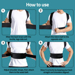 Novalife Posture Corrector for Men & Women Adjustable Back Support Belt Posture Corrector (Black)