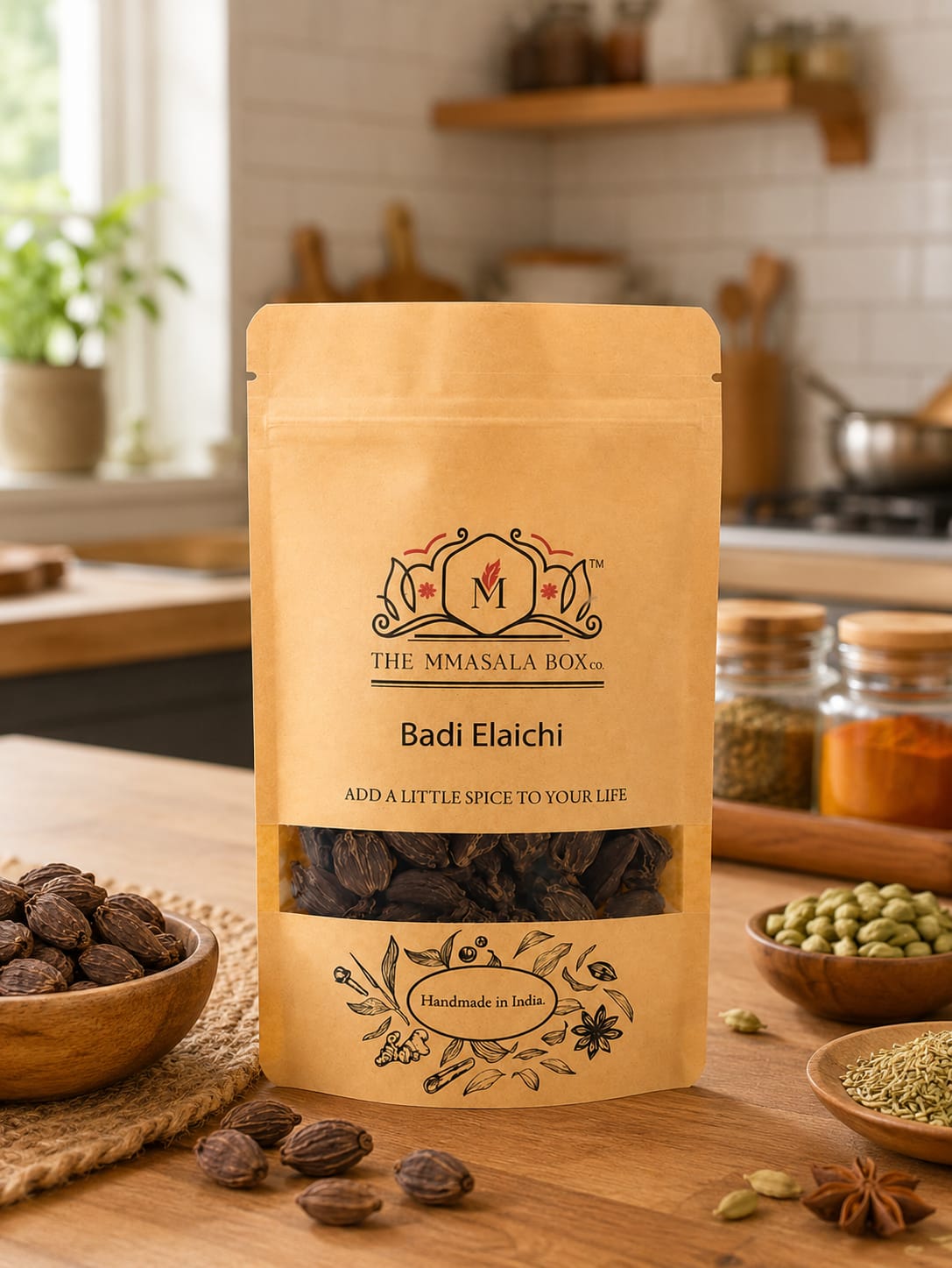 The MMasala Box Co. Black Cardamom (Black Elaichi) – 100 g