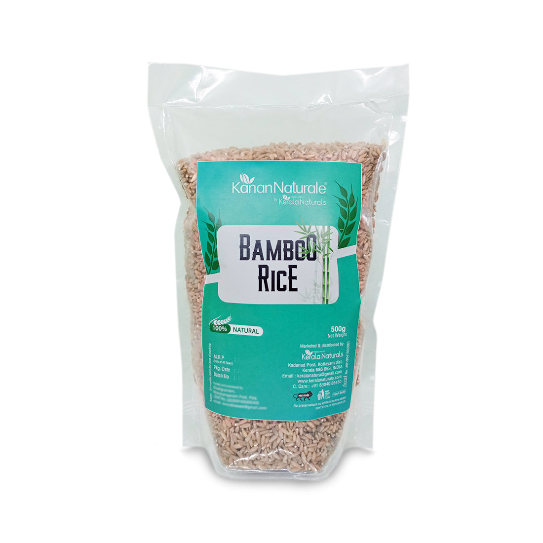 Kerala Naturals Bamboo Rice 500g - Low Glycemic Wild Forest Grain
