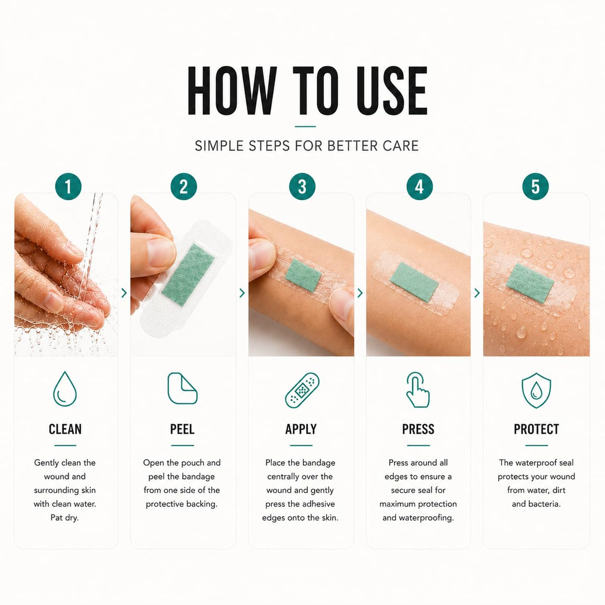 Bloody Brilliant Aloe Vera Bandages 72x19 mm, Pack of 20