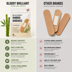 Bloody Brilliant Bamboo Bandages, 100% Natural Fiber, 20 Strips