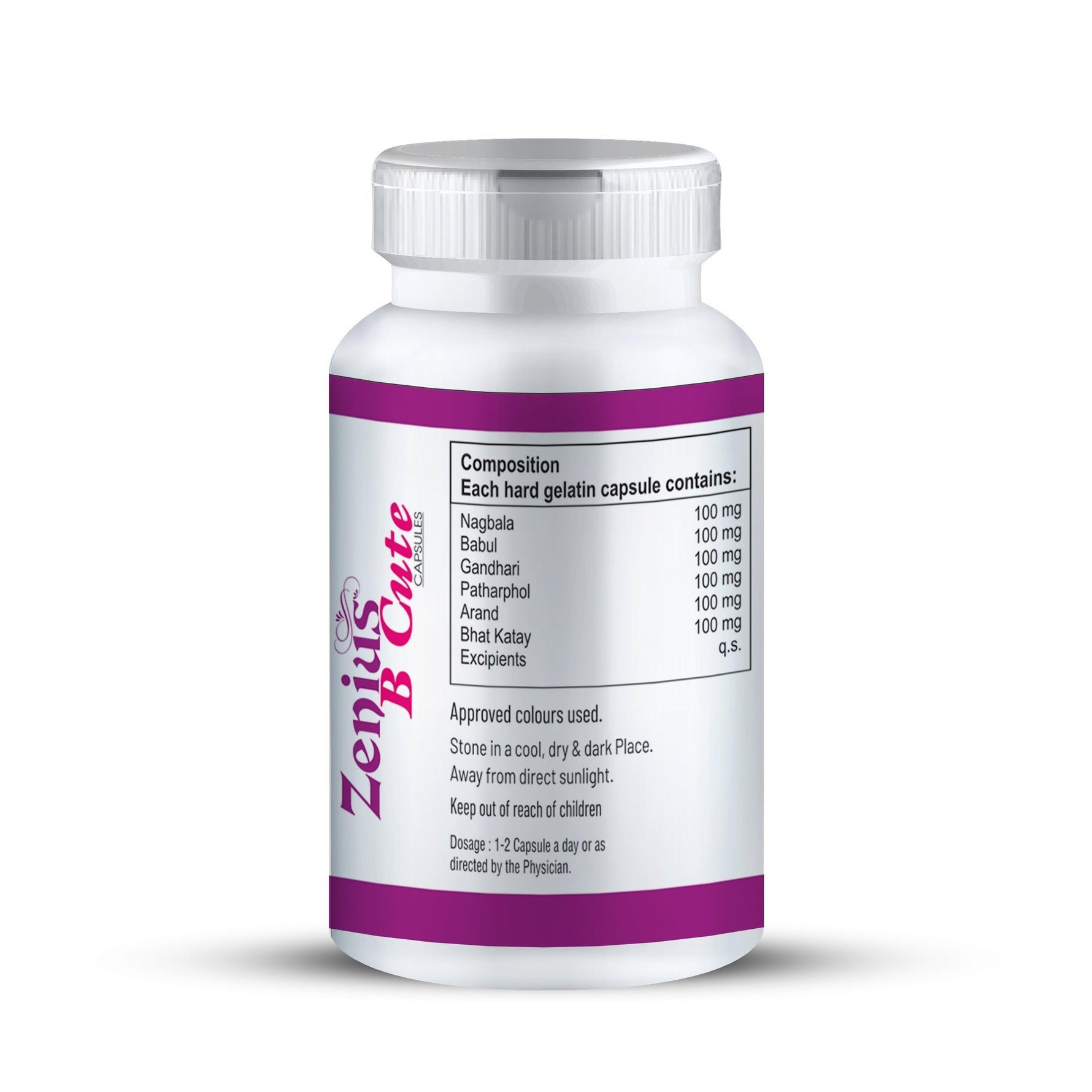 Zenius B Cute Capsule | breast reduction capsule | breast tightening medicine | breast reduce medicine (60 Capsules)