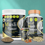 Divya Shree Musli X-Power Cap, Oil, and Prash Kit for Women & Men