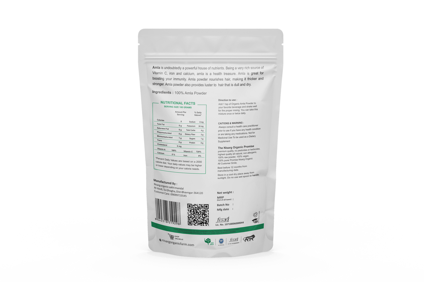 Nisarg Organic Farm Amla Powder