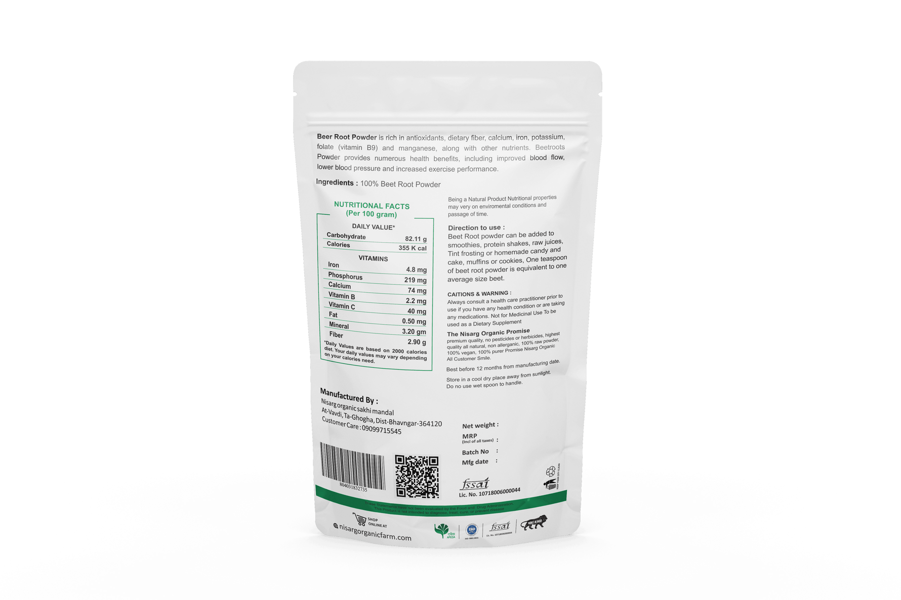 Nisarg Organic Farm Beet Root Powder
