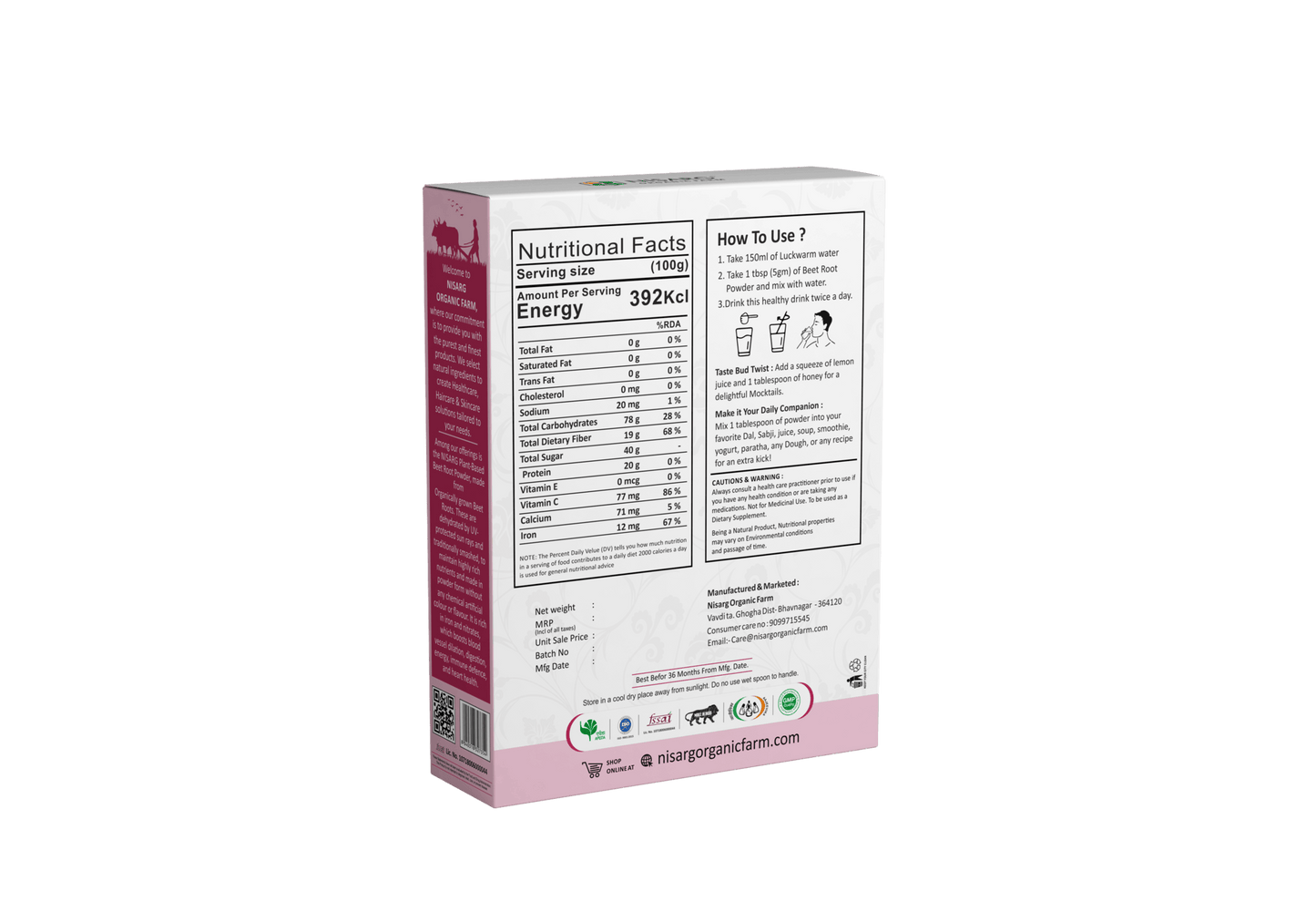 Nisarg Organic Farm Beet Root Powder
