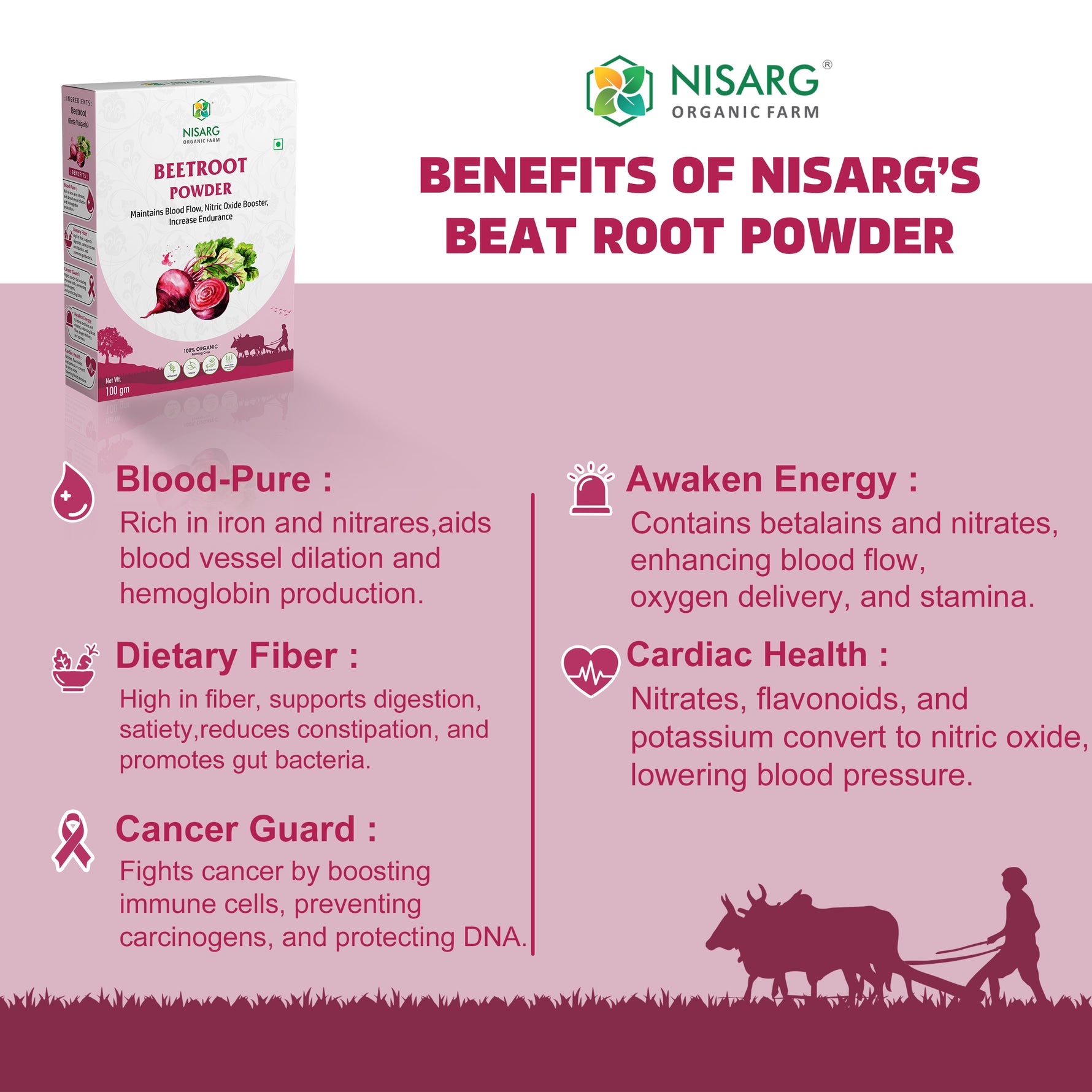 Nisarg Organic Farm Beet Root Powder