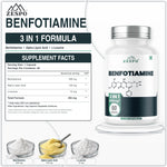 Zespo Benfotiamine 3-in-1 Formula 450 mg | Benfotiamine 300 mg + Alpha Lipoic Acid + L-Leucine | Nerve Health & Energy Support | 60 Capsules