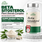 Zespo Beta Sitosterol Complex 1,200 mg | Prostate & Urinary Health Support for Men | Plant Sterol Supplement | 60 Capsules