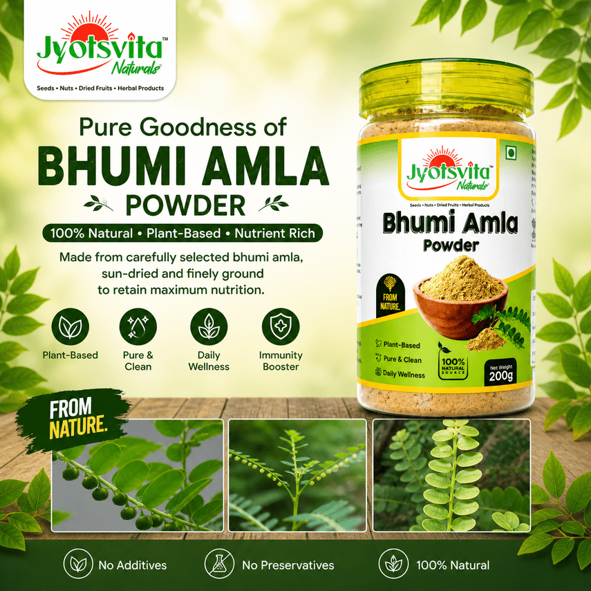 Jyotsvita Naturals Bhumi Amla Powder - 200g - Liver Detox & Kidney Support
