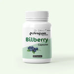 Dr. Satnam’s Arogyam Ayurveda Bilberry Capsules (500mg, 60 Capsules) | Anthocyanin-Rich Bilberry Extract for Vision Support, Eye Strain Relief & Vascular Health