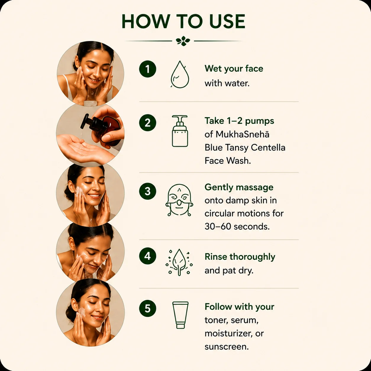 MukhaSneha™ Blue Tansy Centella Mild Face Cleanser 200 ML
