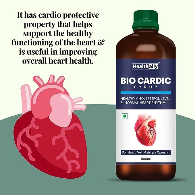 Healthally Bio Cardic Heart Tonic Syrup – Support Healthy Heart, Improve Blood Circulation Naturally