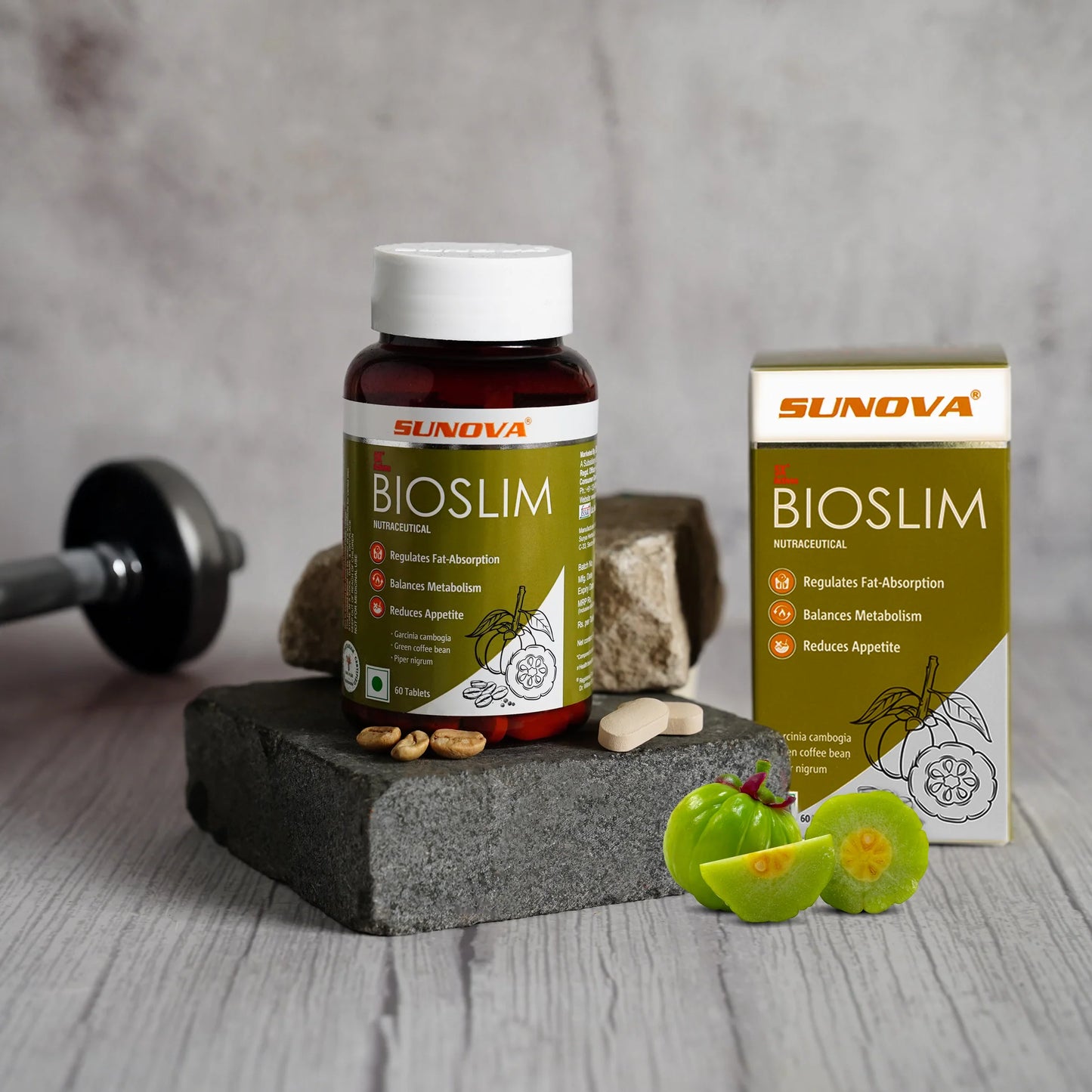 Sunova Bioslim Tablet for Weight Management | Manages Metabolism & Appetite - 60 Tablets