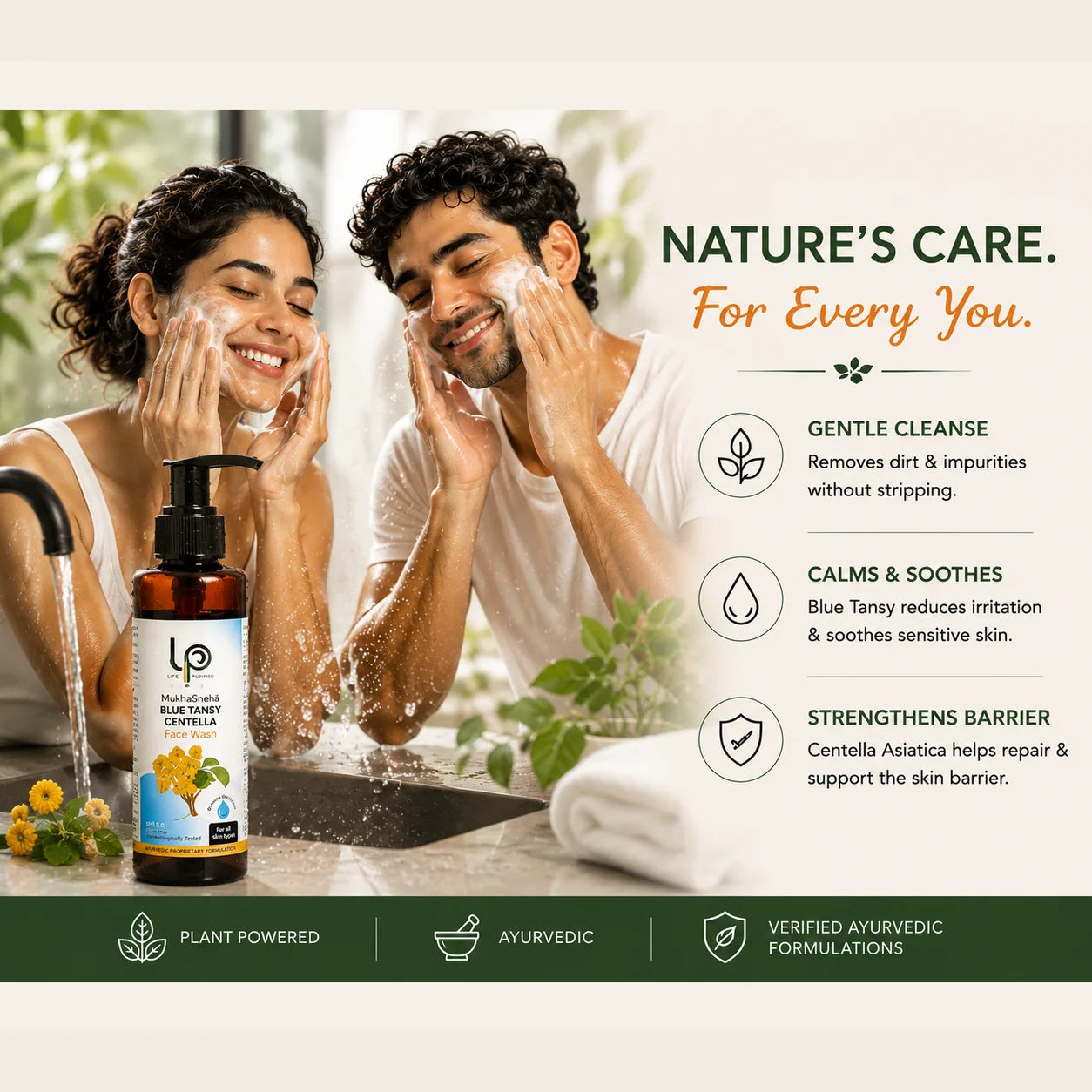 MukhaSneha™ Blue Tansy Centella Mild Face Cleanser 50 ML