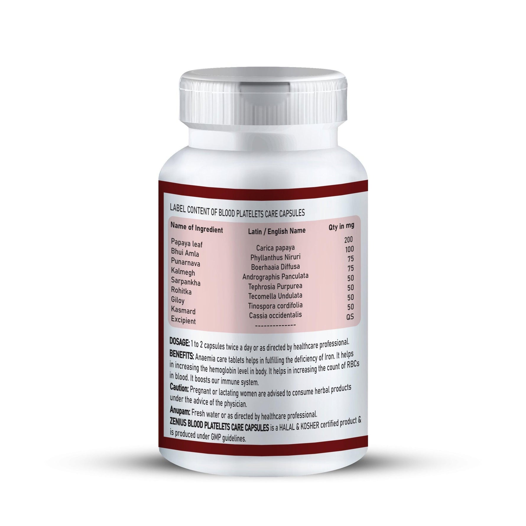Zenius Blood platelets care tablet