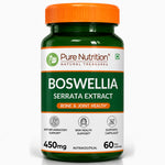 Pure Nutrition Boswellia Serrata Capsules - 450mg –  60 Veg Capsules - Supports Joint & Bone Health, Reduces Inflammation & Stiffness | Boosts Immunity & Skin Health | Natural Ayurvedic Herb for Mobility & Flexibility | For Men & Women