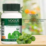 Vogue Wellness Brahmi Tablets | Bacopa Monnieri Extract | Ayurvedic Herbal Supplement for Memory, Focus, Concentration, Mental Performance & Overall Brain Wellness | 60 Vegetarian Tablets