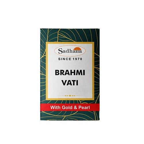 Sadhana Brahmi Vati (10 Tablets) | Ayurvedic Brain Tonic for Memory, Focus, Mental Clarity & Stress Relief