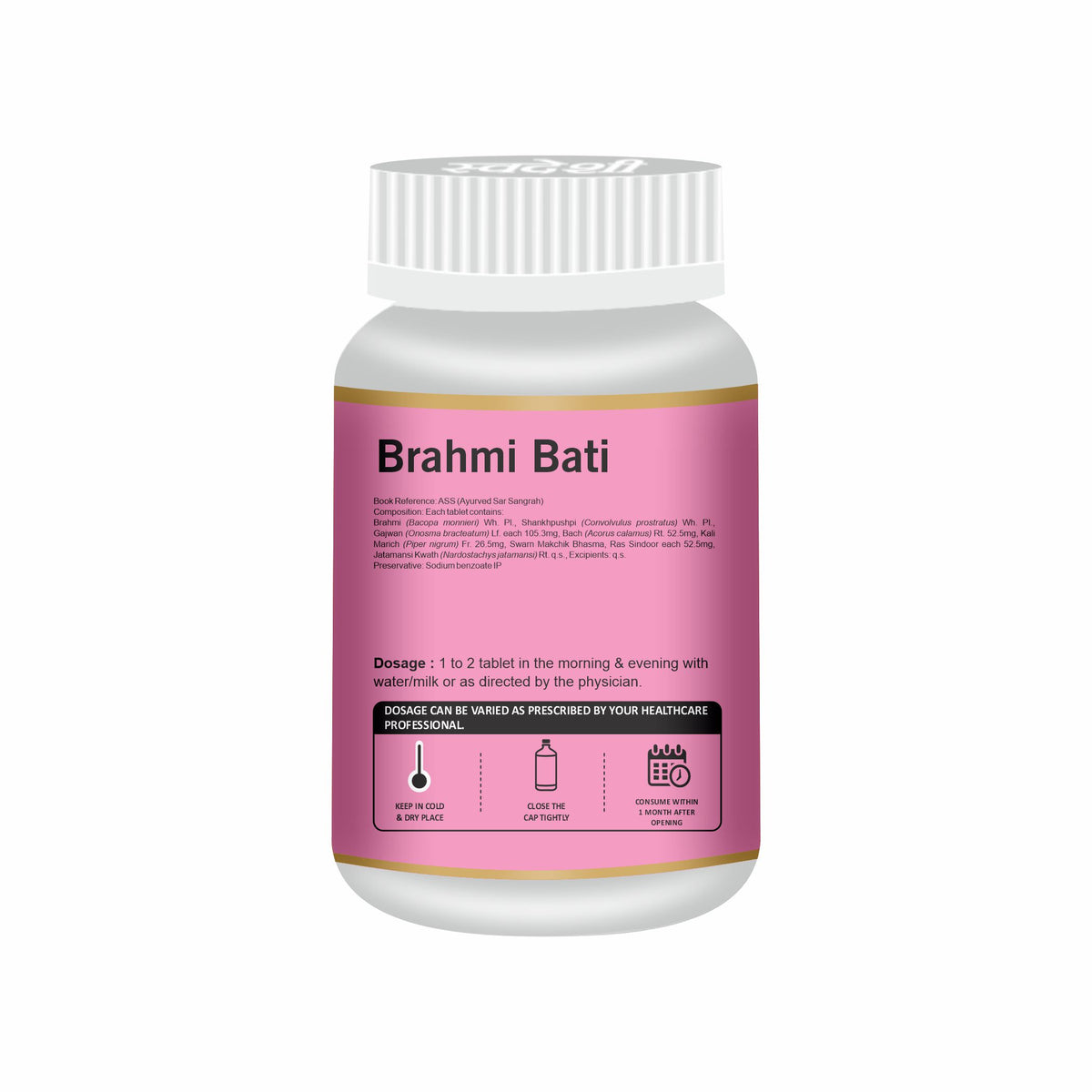 Pack of 2 Brahmi Vati 60 Tab for Support for Memory, Focus & Daily Wellness