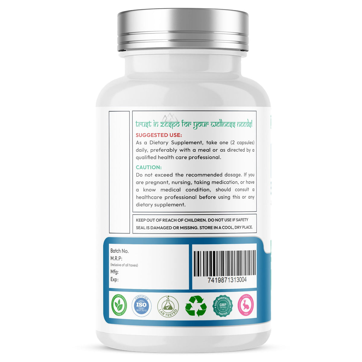 Zespo Brain Booster 5-in-1 Complex 1,100 mg – 60 Capsules
