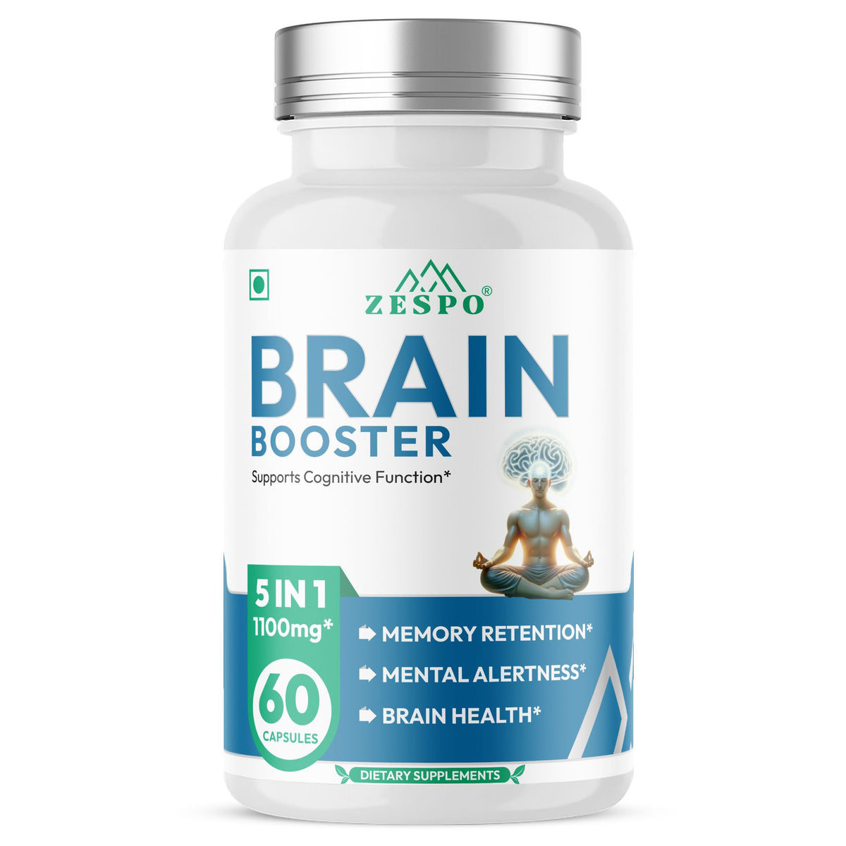 Zespo Brain Booster 5-in-1 Complex 1,100 mg – 60 Capsules