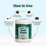 Arogyam Brain Power & Stress Capsules + Herbal Tea – Caffeine-Free Mental Wellness & Relaxation Support – 60 Capsules + Herbal Tea