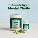 Arogyam Brain Power & Stress Capsules + Herbal Tea – Caffeine-Free Mental Wellness & Relaxation Support – 60 Capsules + Herbal Tea