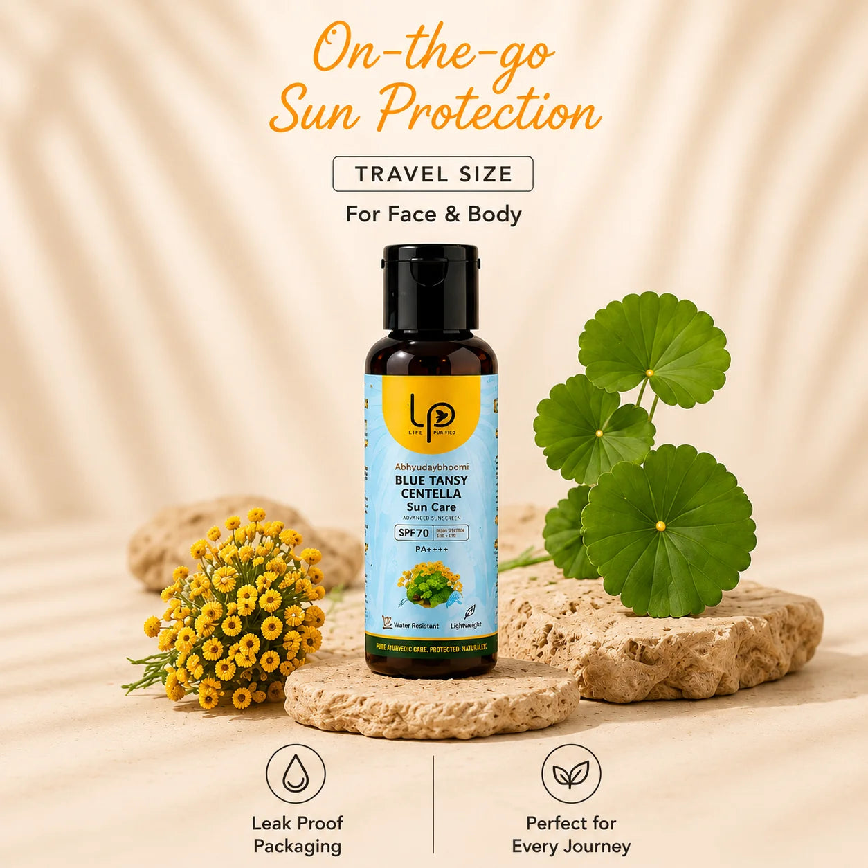 AbhyetiLepam Blue Tansy Centella Sunscreen SPF 70 PA++++ 200 ML