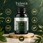 Tulasya Calcium + Vitamin D3 (60 Veg Capsules) | Bone Density, Joint Health & Muscle Support