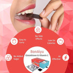 BonAiyu Skin Glow L-Glutathione & Vitamin C Strips - Mouth Dissolving Strips Supports Detoxification, Supplement For Skin Glow & Skin Hydration, (20 Strips)