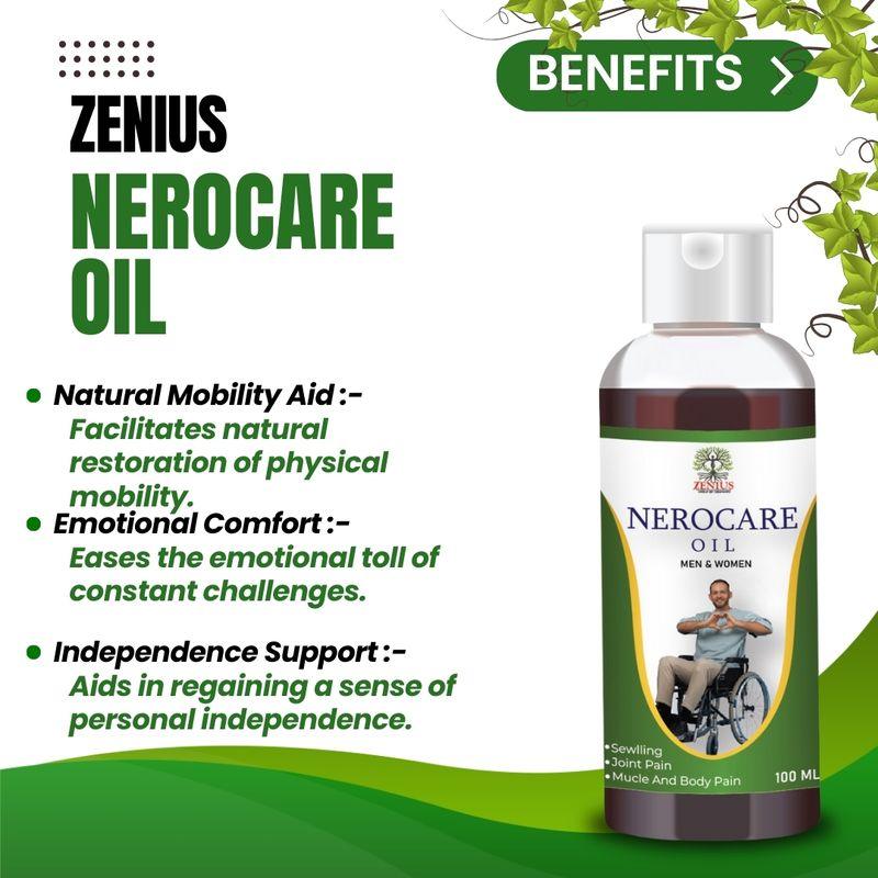 Zenius Nerocare oil - Herbal Massage Oil for Nerve Strength, Pain Relief, and Improved Mobility - 100ml Oil
