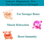 Ryt Nutrition Calcium Tablets, With Magnesium Zinc & Vitamin D3 & K2 (1400mg) - 60 Veg Tablets | For Bone Health & Joint Support | Muscle Strength Supplement For Men & Women