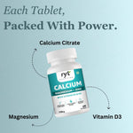 Ryt Nutrition Calcium Tablets, With Magnesium Zinc & Vitamin D3 & K2 (1400mg) - 60 Veg Tablets | For Bone Health & Joint Support | Muscle Strength Supplement For Men & Women