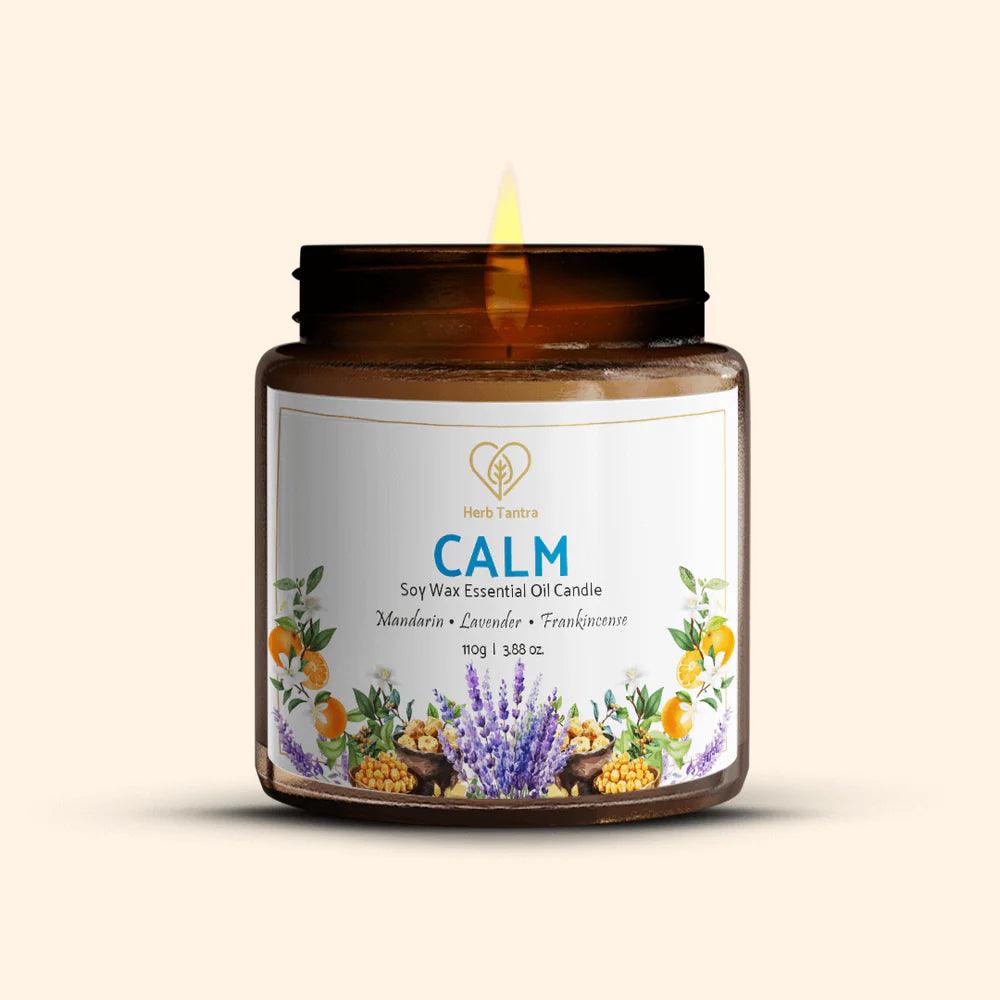 Herb Tantra Calm Aromatherapy Candle (Soy Wax)
