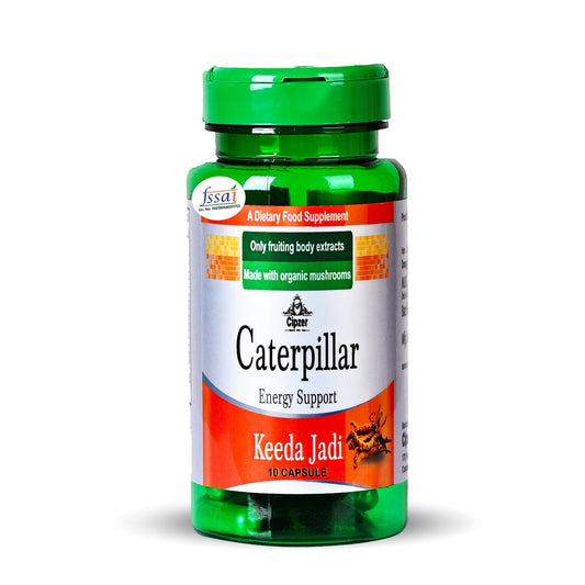 Cipzer Caterpillar Keeda Jadi 10 Capsules | Natural Energy, Stamina, Immunity & Strength Enhancer