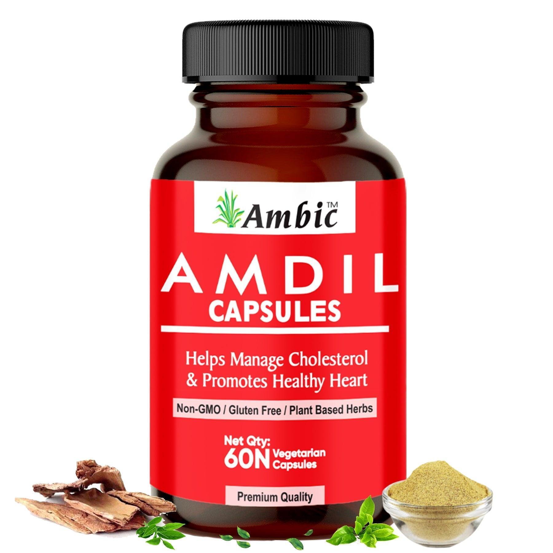 Ambic Amdil Vegetarian Capsule: Buy Packs of 60 Capsules at Gudhealthy ...