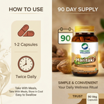 Organic Wellness Haritaki Capsules -  90 Capsules Bottle