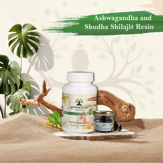 Aachman Veda Ashwagandha & Shilajit Resin Combo