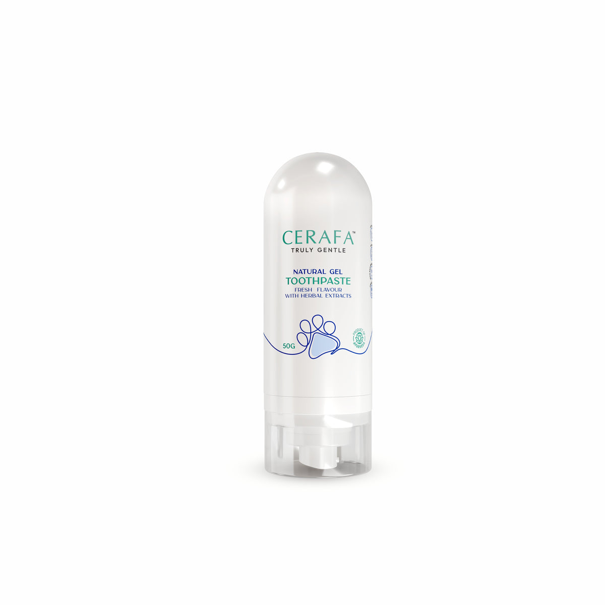 Cerafa Natural Gel Toothpaste for Dogs & Cats | Non-Foaming Herbal Pet Toothpaste for Plaque & Fresh Breath | Mint | 50 g