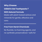 Cerafa Natural Gel Toothpaste for Dogs & Cats | Non-Foaming Herbal Pet Toothpaste for Plaque & Fresh Breath | Mint | 50 g