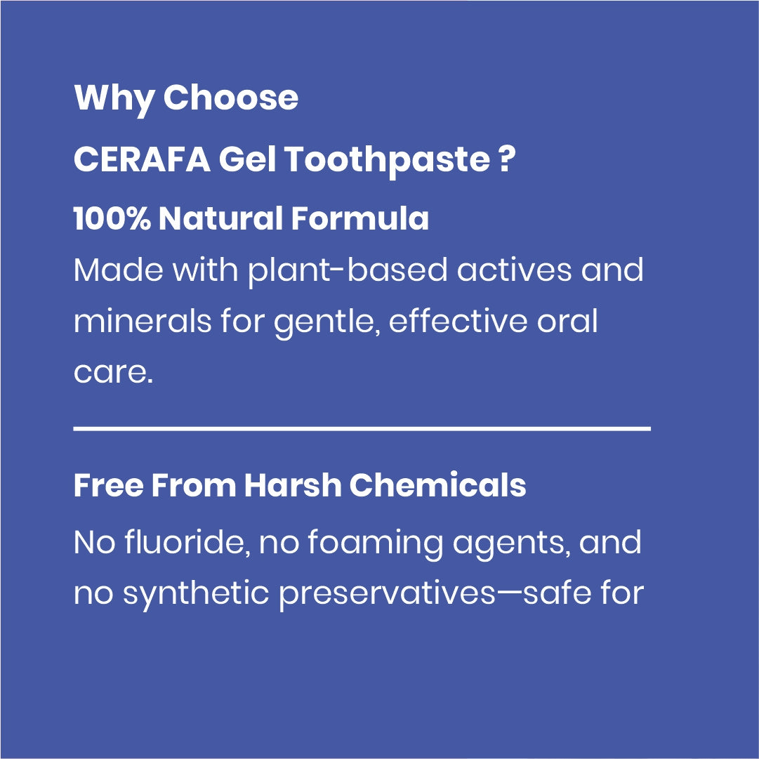 Cerafa Natural Gel Toothpaste for Dogs & Cats | Non-Foaming Herbal Pet Toothpaste for Plaque & Fresh Breath | Mint | 50 g