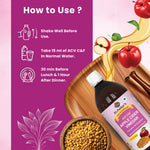Dr. Patkar's Apple Cider Vinegar Cinnamon & Fenugreek with the Mother -  Pack of 500ml