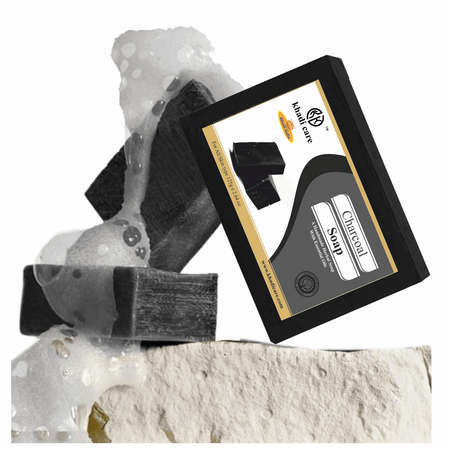 Khadi Care Herbal Charcoal Soap - 125g